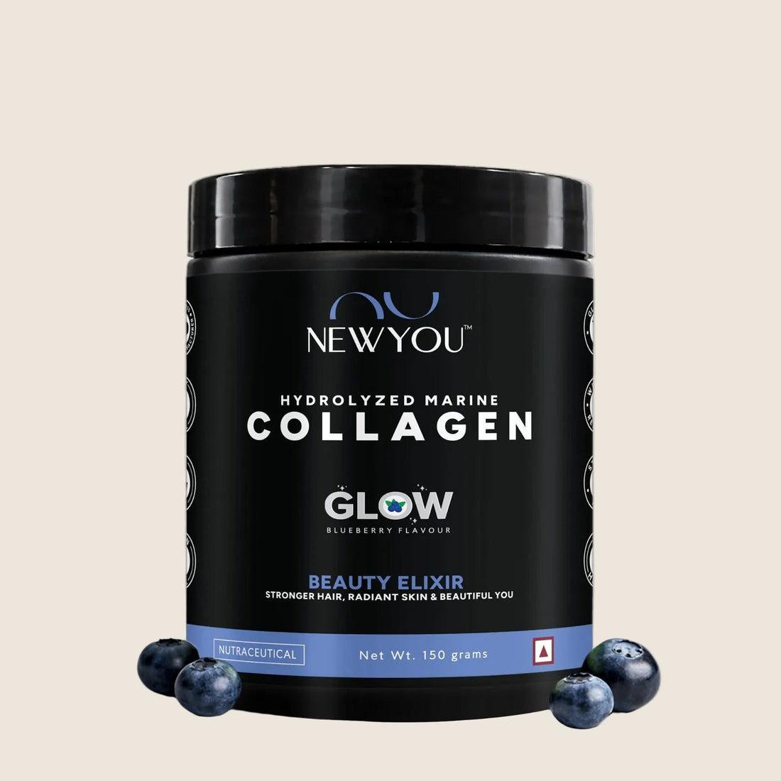 NewYou Collagen Glow marine collagen powder with glutathione and hyaluronic acid
