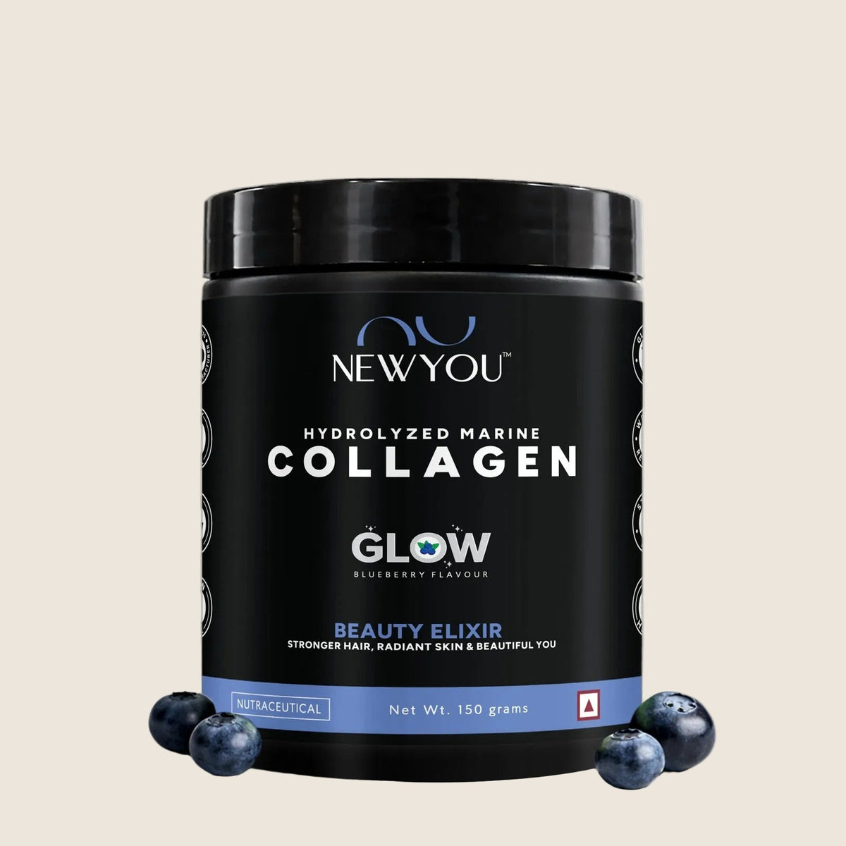 NewYou Collagen Glow marine collagen powder with glutathione and hyaluronic acid