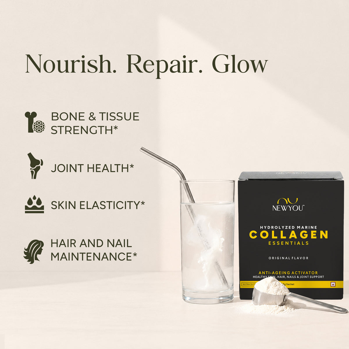 NewYou Collagen Essentials travel sachets, unflavoured - view 2
