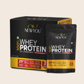 NewYou whey protein blend powder, isolate plus concentrate, chocolate, 25 g x 2 trial sachets