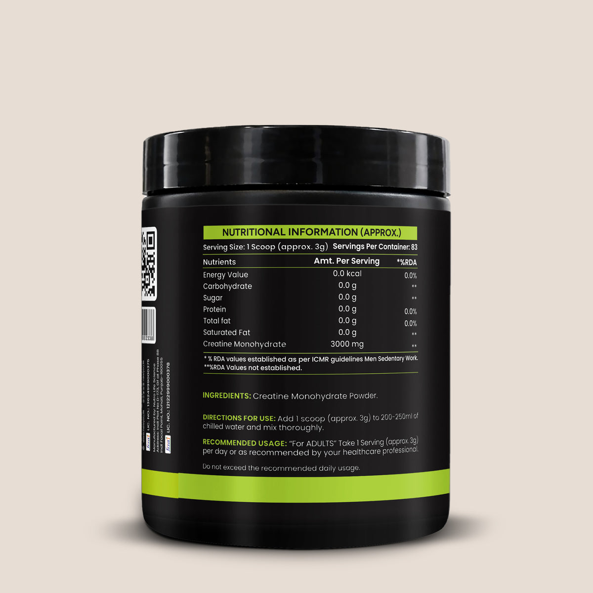 NewYou Micronised Creatine Monohydrate Powder - Unflavoured - 250 g
