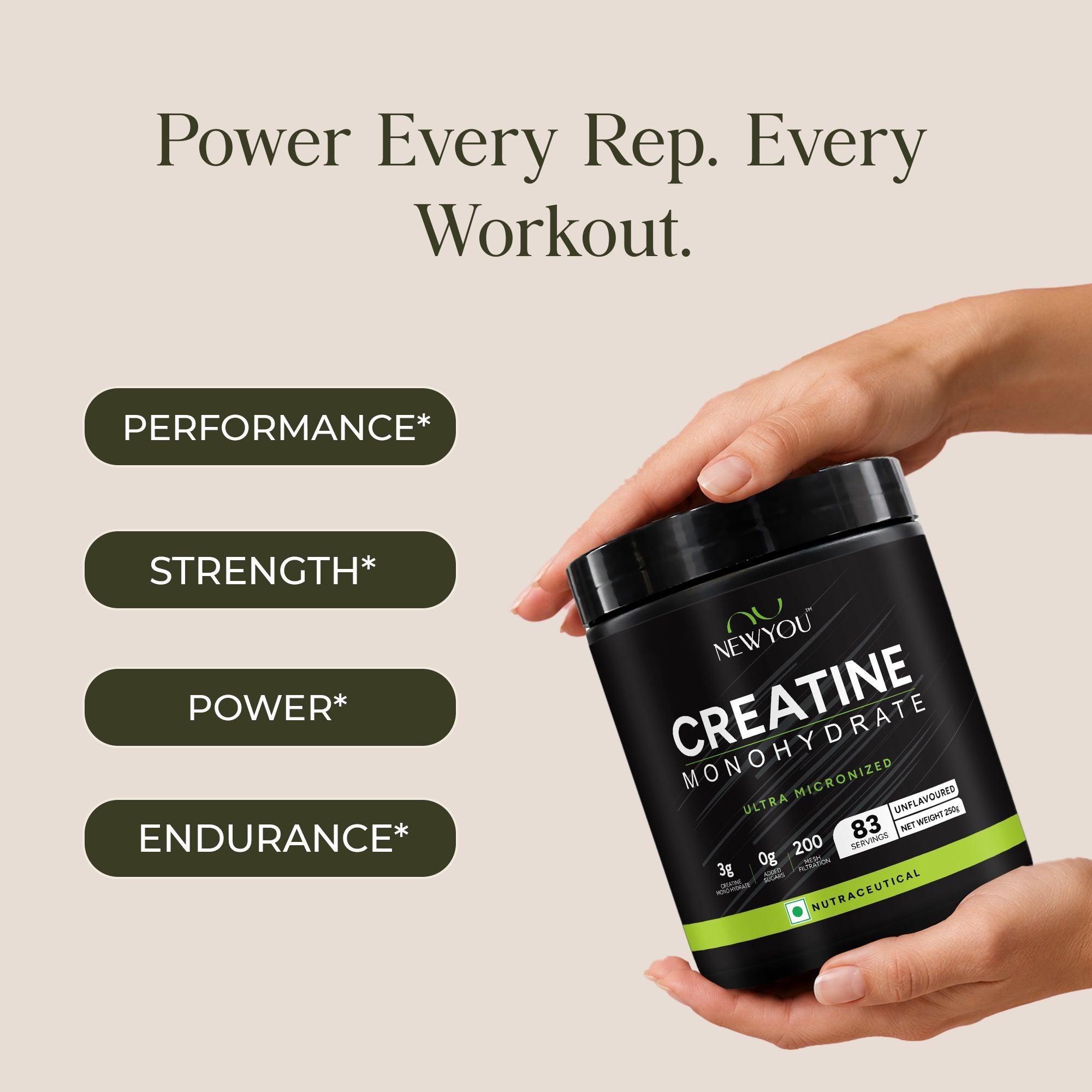 Creatine Monohydrate •Unflavored • 250g