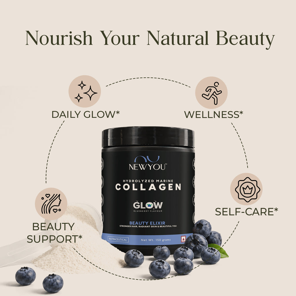 NewYou Collagen Glow marine collagen powder, blueberry, 150 g - view 3