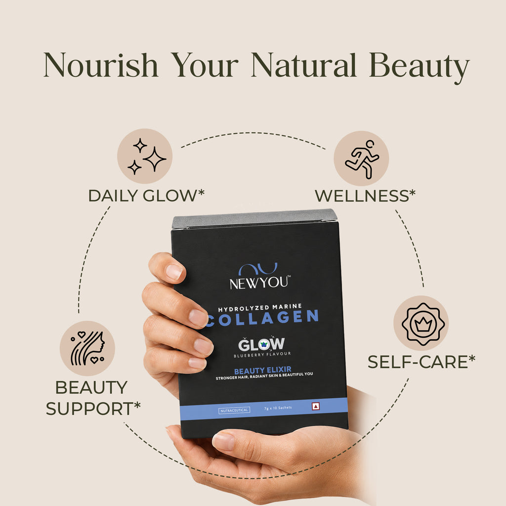 NewYou Collagen Glow marine collagen powder, blueberry, 70 g trial pack - view 3
