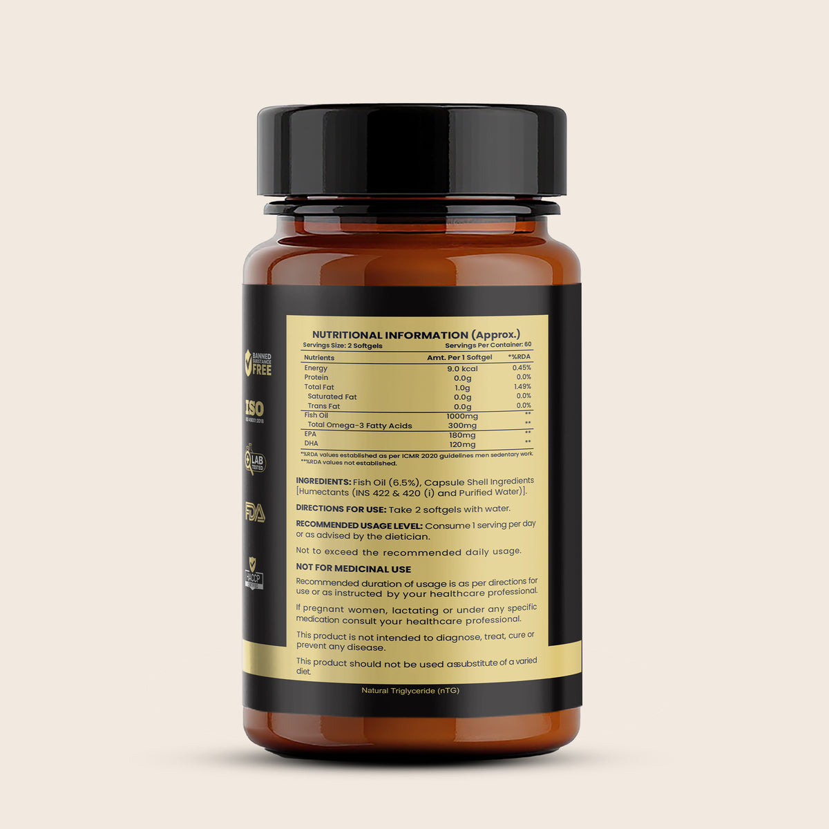 NewYou Double Strength Omega-3 Fish Oil Softgels from Sardine & Anchovy - 60 Softgels