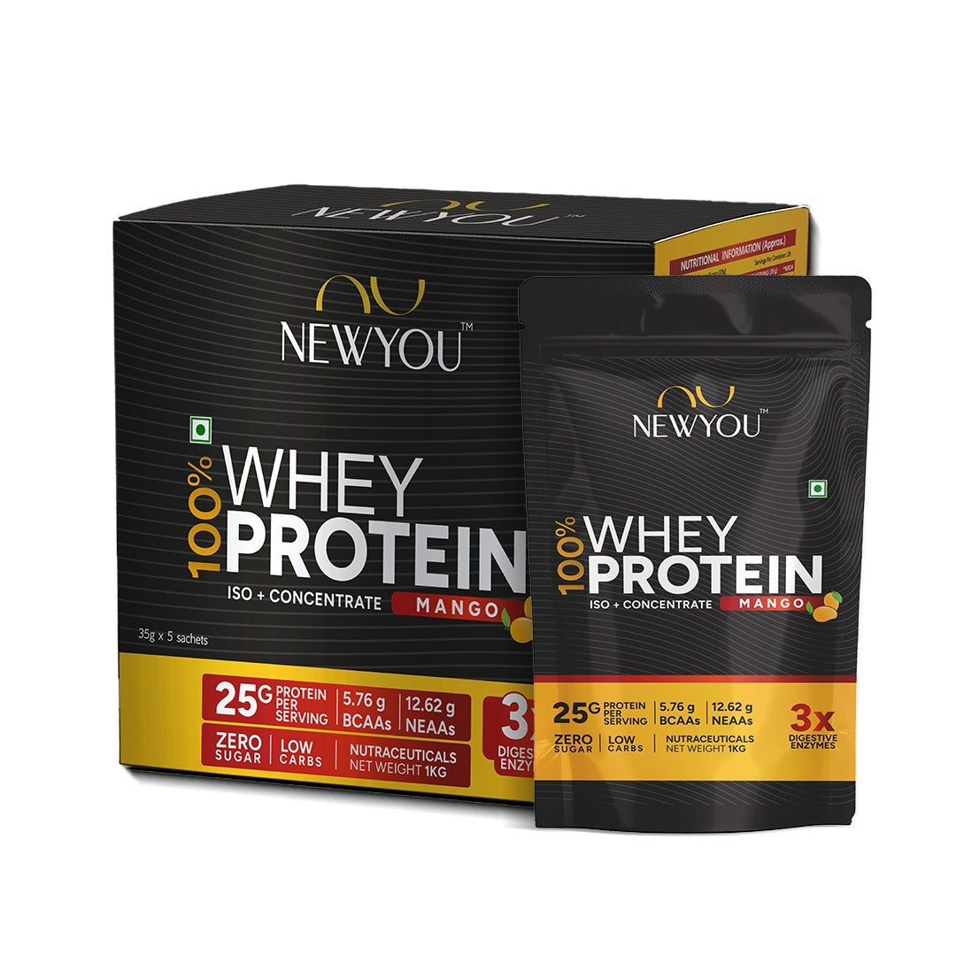 NewYou Whey Protein Blend - 25G of Premium Protein for Muscle Gain & Recovery