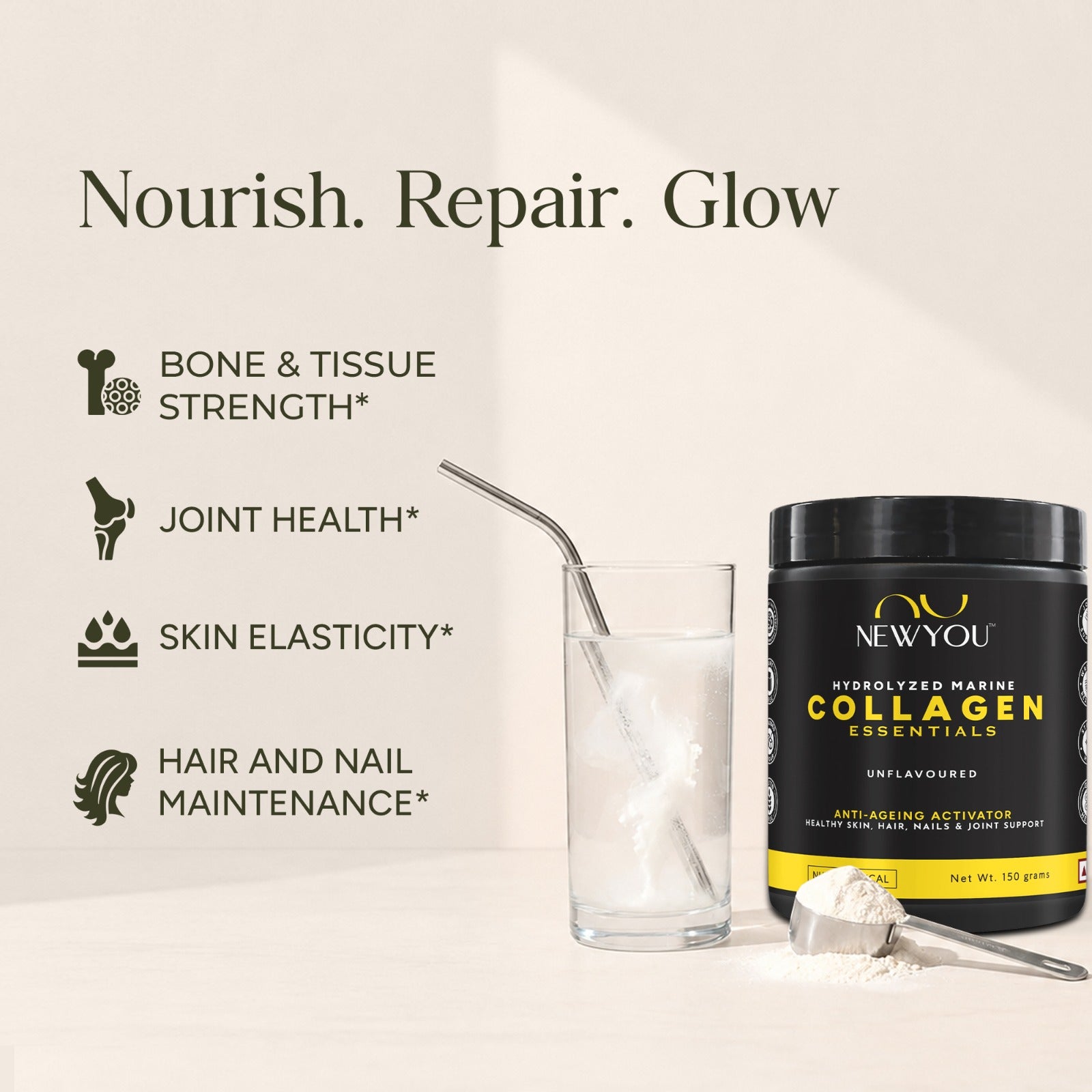Marine Collagen • Unflavoured • 150g – NewYou